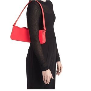 Mach and Mach Hot Pink Wave Baguette Leather Bag 100% Authentic